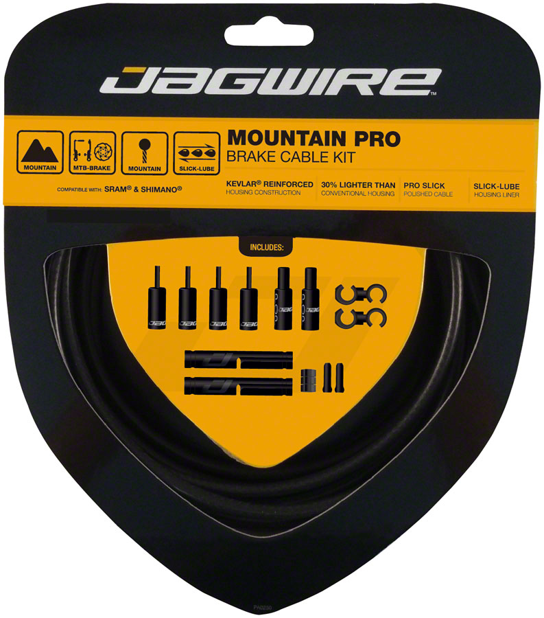 Jagwire Pro Brake Cable Kit Mountain SRAM/Shimano, Stealth Black 