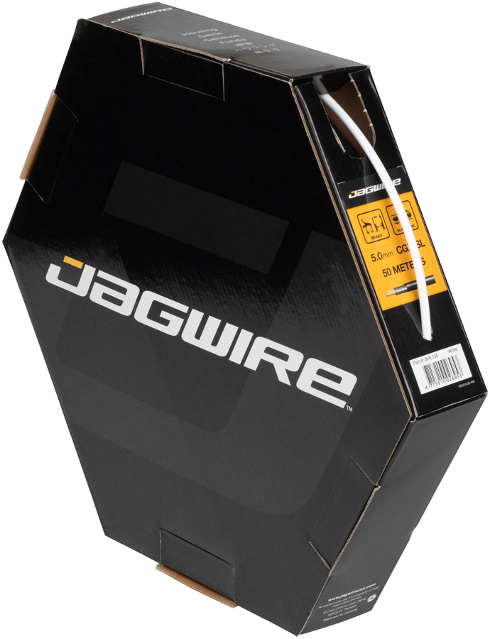 Jagwire 5mm Sport Brake Housing with Slick-Lube Liner 50M File Box, White 