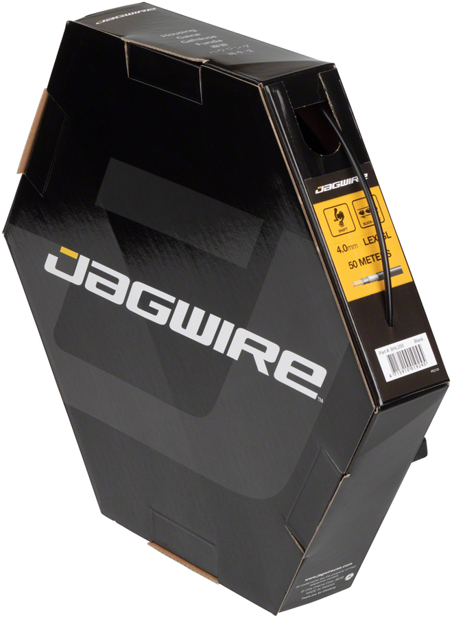 Jagwire 4mm Sport Derailleur Housing with Slick-Lube Liner 50M File Box, Black 