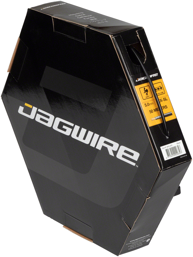 Jagwire 5mm Sport Derailleur Housing with Slick-Lube Liner 50M File Box, Black 