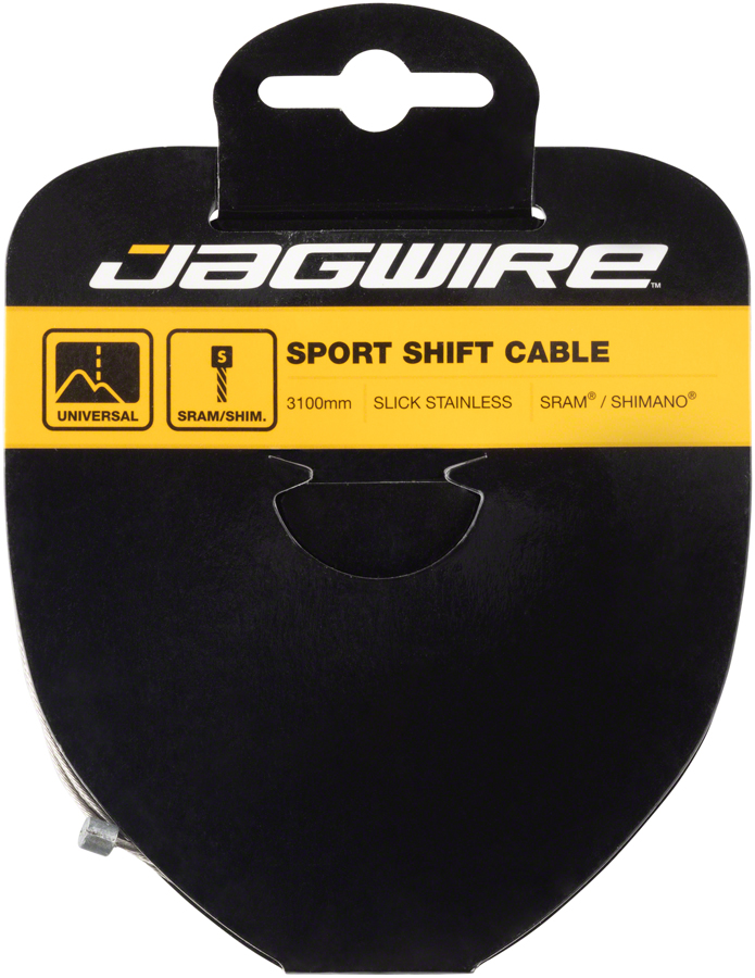 Jagwire Sport Shift Cable - 1.1 x 3100mm, Slick Stainless Steel, For SRAM/Shimano Tandem