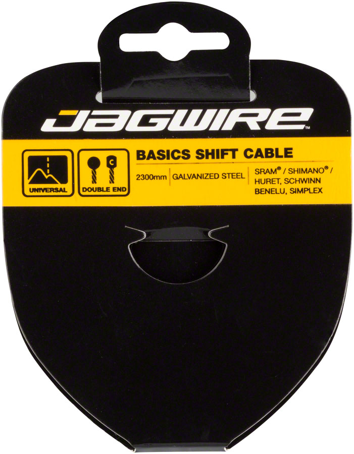 Jagwire Basics Shift Cable - 1.2 x 2300mm, Galvanized Steel, For Shimano/SRAM, Huret, Suntour X-Press