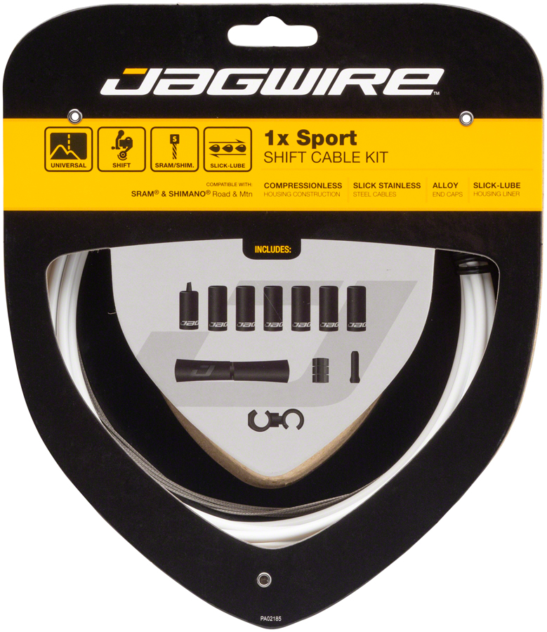 Jagwire 1x Sport Shift Cable Kit SRAM/Shimano, White 