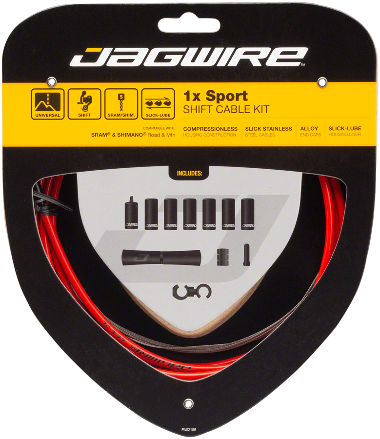 Jagwire 1x Sport Shift Cable Kit SRAM/Shimano, Red 