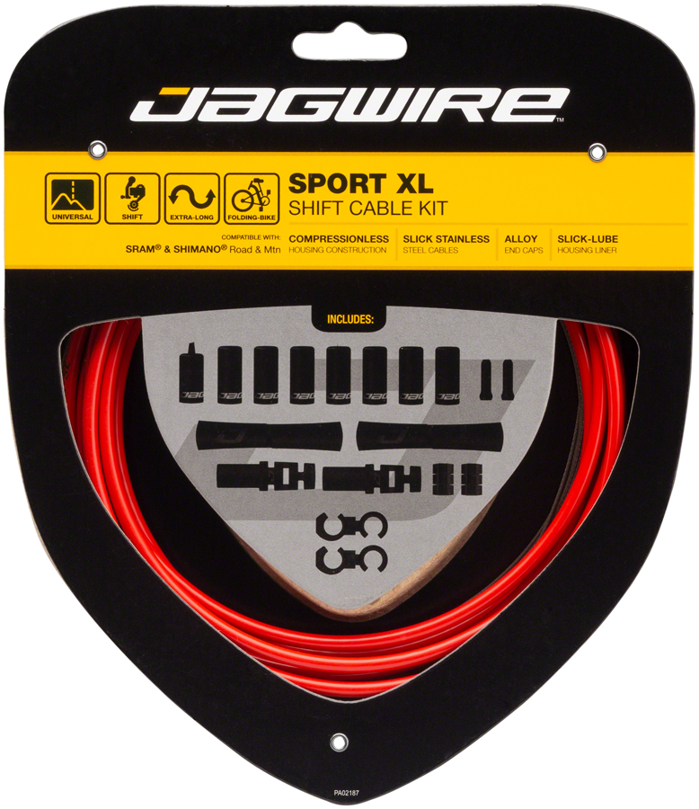 Jagwire Sport XL Shift Cable Kit SRAM/Shimano, Red 