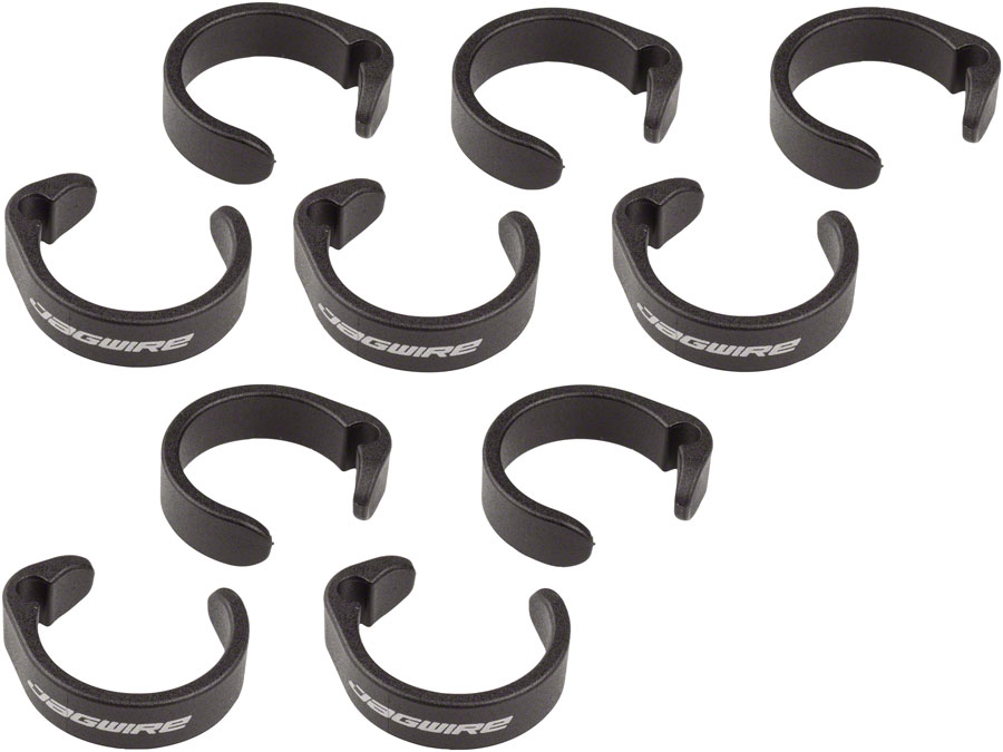 Jagwire Clip Ring for E-Bike Control Wires - 19.0-22.2mm, Black, Bag/10 
