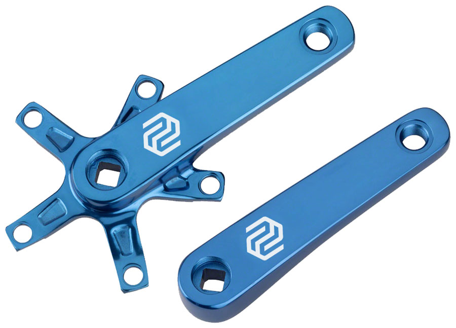 Promax SQ-1 Crank Arm Set - 140mm, Square Taper JIS Spindle Interface, 110mm BCD, Blue