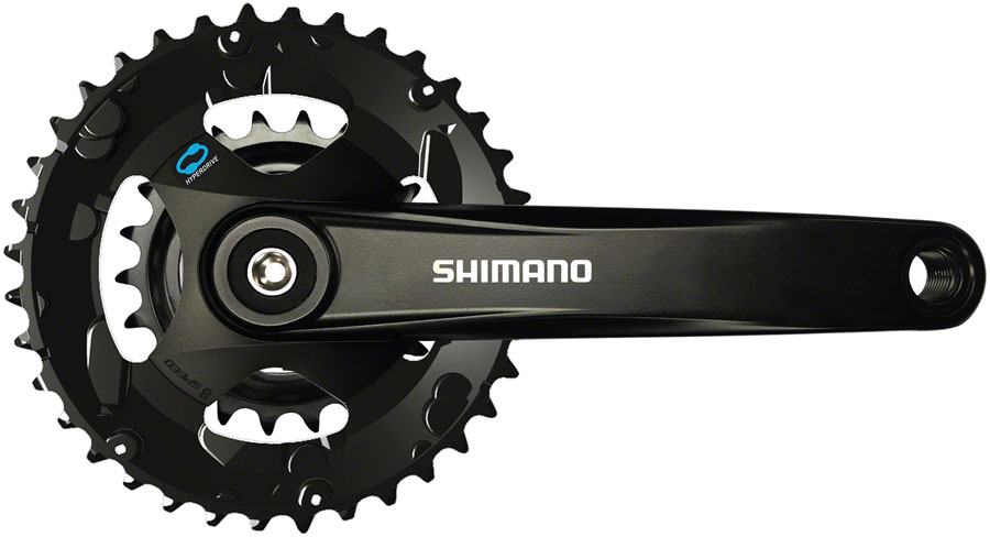 Shimano FC-M315-B2 Crankset - 170mm, 7/8-Speed, Riveted, JIS Square Taper Spindle Interface, 51.8mm Chainline, Black