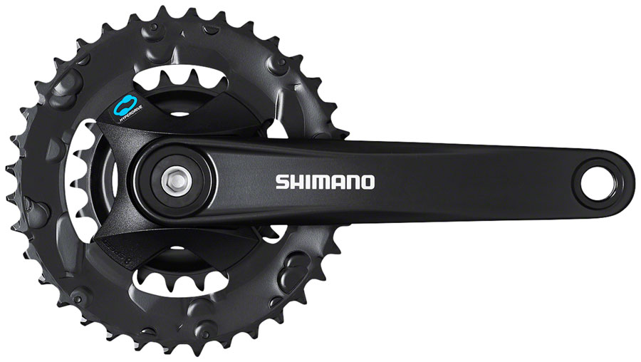 Shimano FC-M315-B2 Crankset - 175mm, 7/8-Speed, Riveted, JIS Square Taper Spindle Interface, 48.8mm Chainline, Black