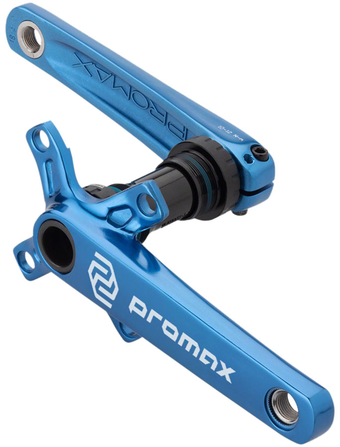 Promax CF-2 Crankset - 160mm, 24mm Spindle, 2-Piece, 68mm English BB Included, Blue 