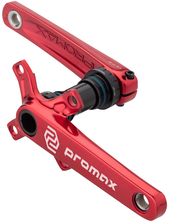 Promax CF-2 Crankset - 160mm, 24mm Spindle, 2-Piece, 68mm English BB Included, Red