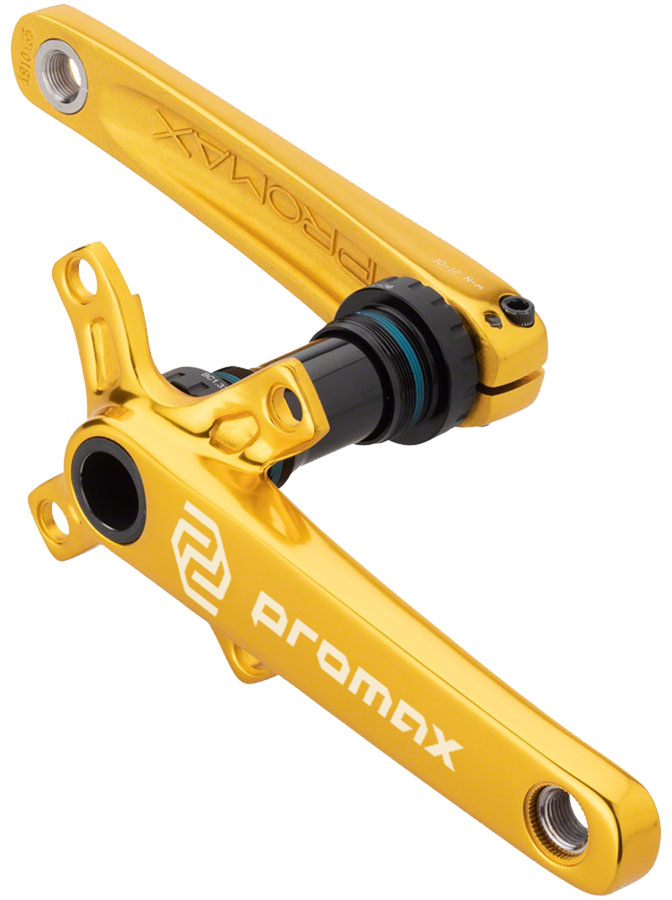 Promax CF-2 Crankset - 165mm, 24mm Spindle, 2-Piece, 68mm English BB Included, Gold 