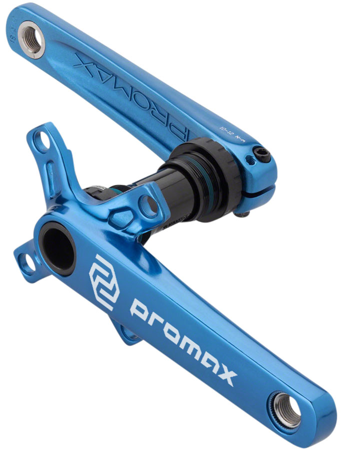 Promax CF-2 Crankset - 170mm, 24mm Spindle, 2-Piece, 68mm English BB Included, Blue