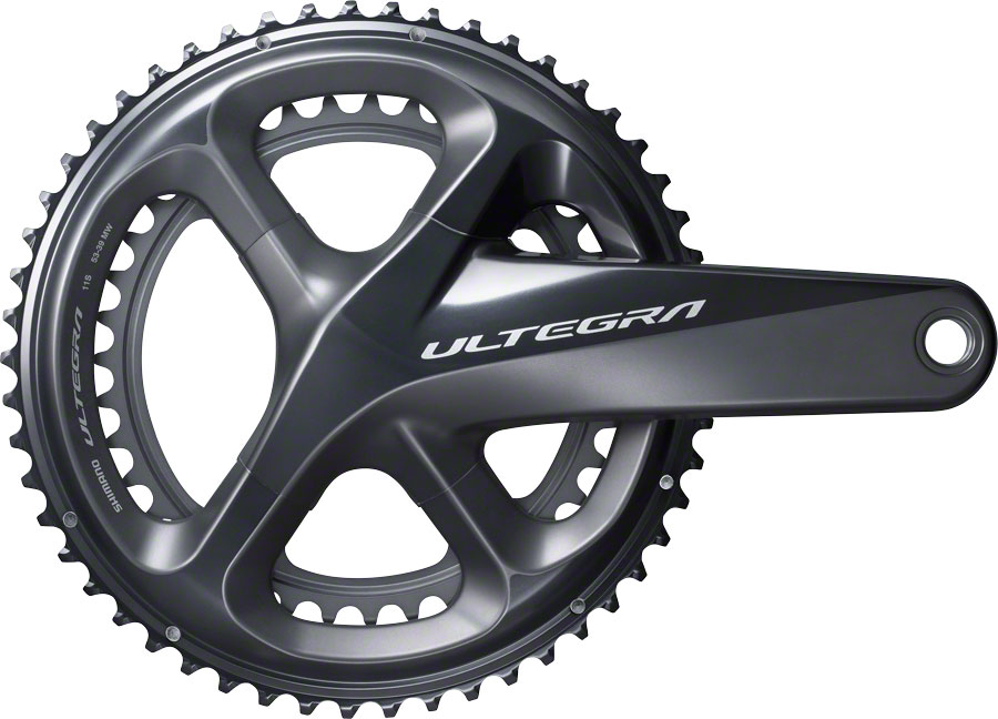 Shimano Ultegra FC-R8000 Crankset - 170mm, 11-Speed, 50/34t, 110 Asymmetric BCD, Hollowtech II Spindle Interface, Black 