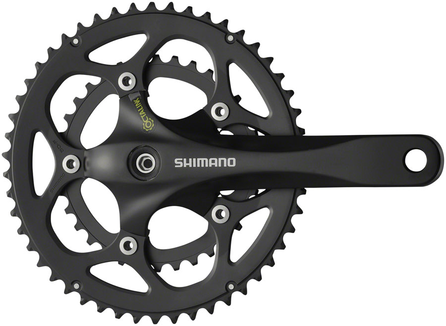 Shimano FC-R345-L Crankset - 175mm, 9-Speed, 50/34t, 5-bolt / 110 BCD, Octalink V2 Spindle Interface, Black 