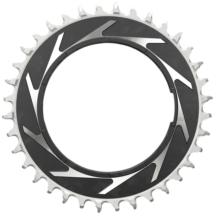 SRAM XX SL Eagle T-Type Thread Mount Chainring - 36t, 12-Speed, Thread Mount (For XX SL PM Spider), 3mm Offset, Aluminum, Black/Silver