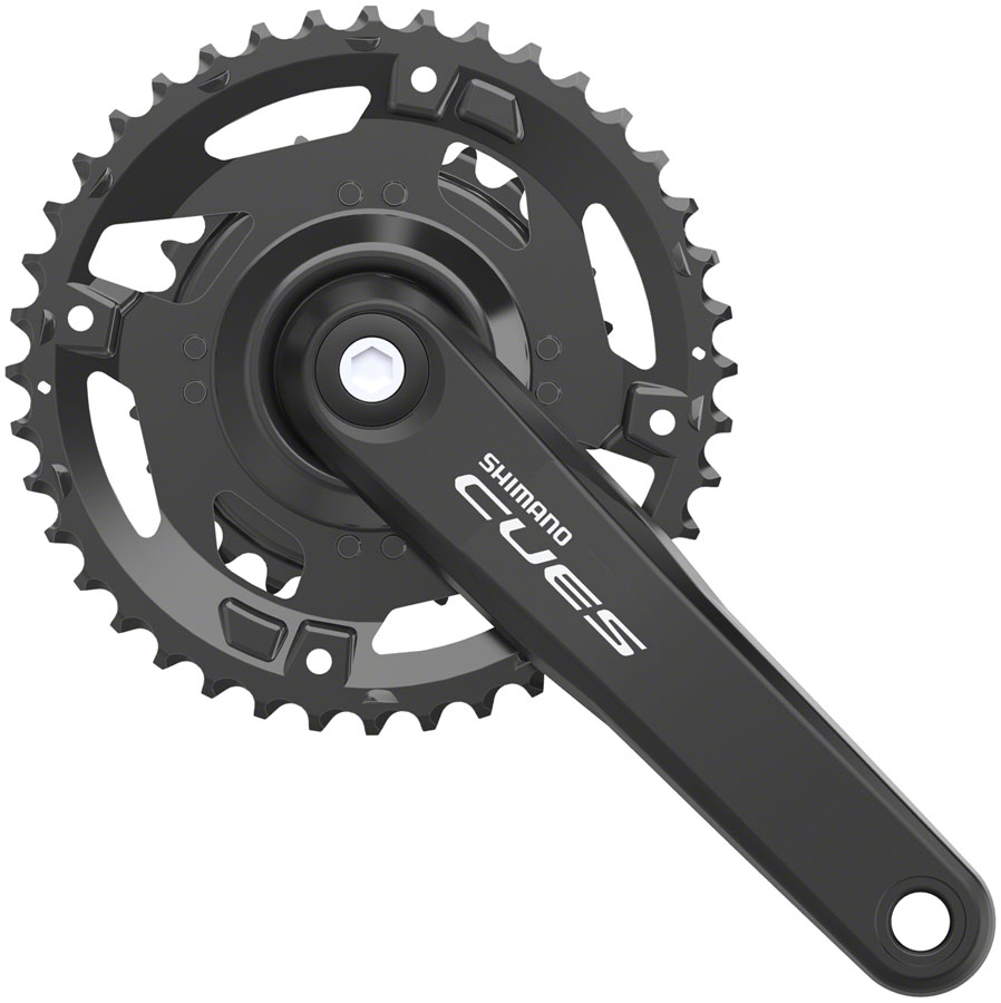 Shimano CUES FC-U4000-2 Crankset - 170mm, 9/10/11-Speed, 40/26t, Riveted, Square Taper JIS Spindle Interface, Black