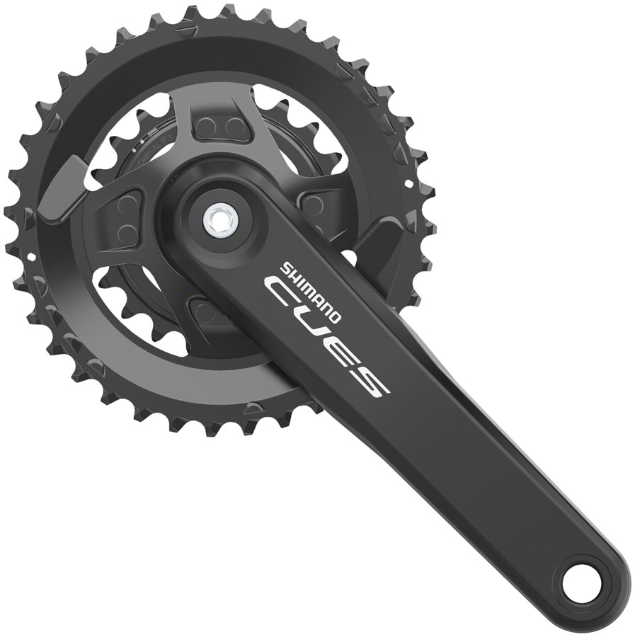 Shimano CUES FC-U4000-2 Crankset - 170mm, 9/10/11-Speed, 36/22t, Riveted, Square Taper JIS Spindle Interface, Black