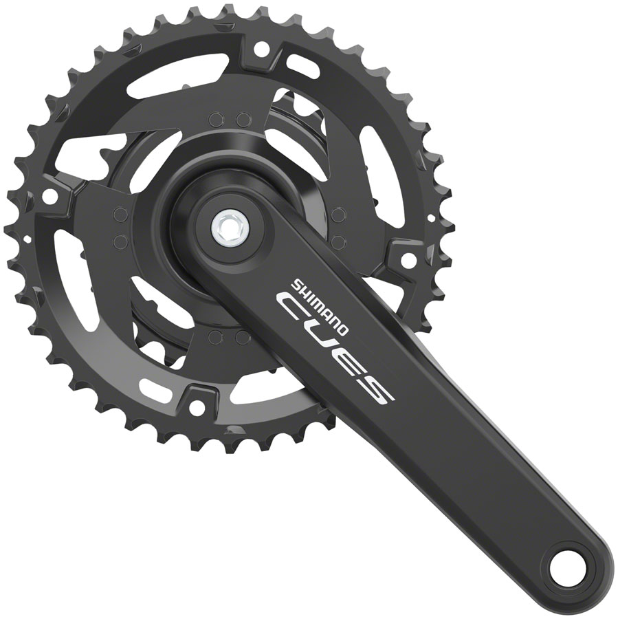 Shimano CUES FC-U4000-2 Crankset - 175mm, 9/10/11-Speed, 40/26t, Riveted, Square Taper JIS Spindle Interface, Black