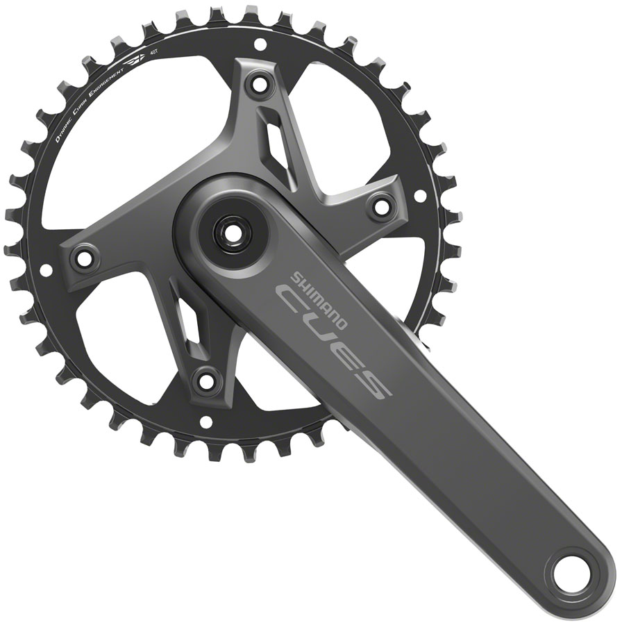 Shimano CUES FC-U6000-1 Crankset - 170mm, 9/10/11-Speed, 40t, Asymmetric 110 BCD, Hollowtech II, Black