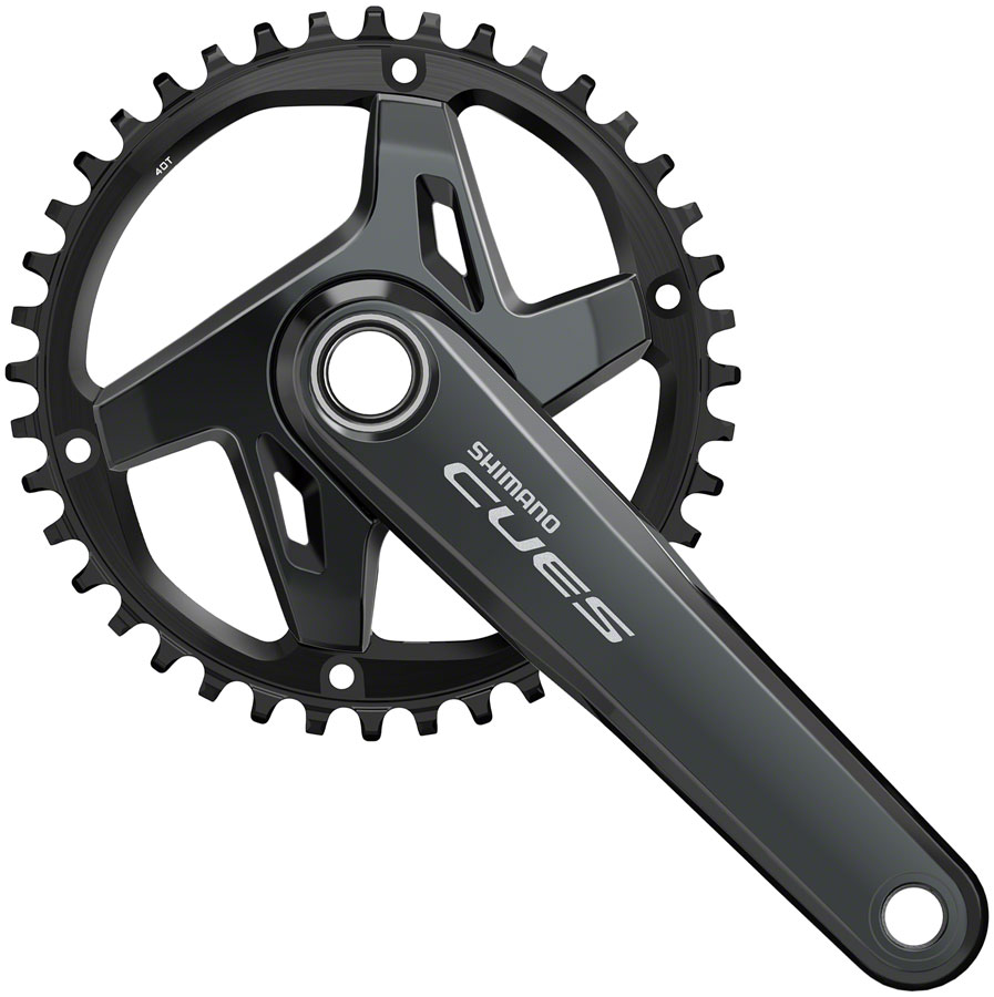 Shimano CUES FC-U8000-1 Crankset - 175mm, 9/10/11-Speed, 40t, Asymmetric 96 BCD, Hollowtech II, Black