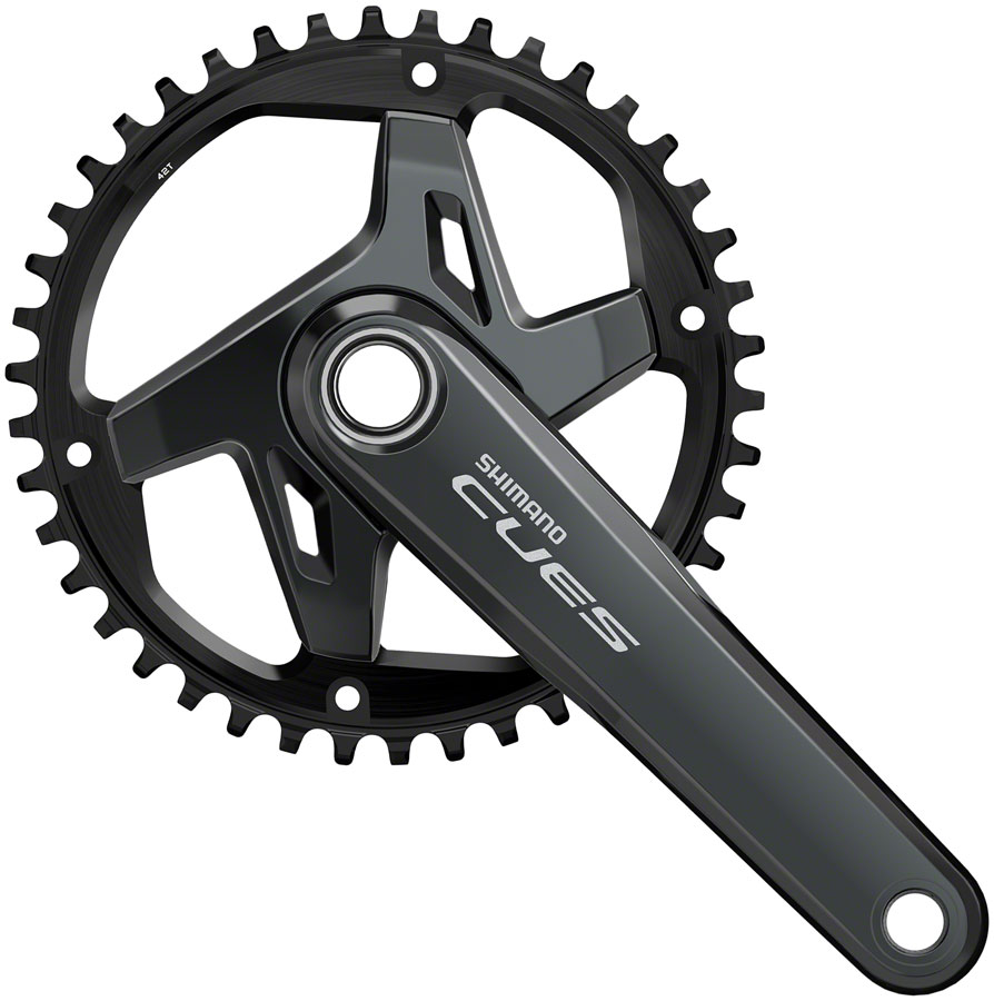 Shimano CUES FC-U8000-1 Crankset - 175mm, 9/10/11-Speed, 42t, Asymmetric 96 BCD, Hollowtech II, Black