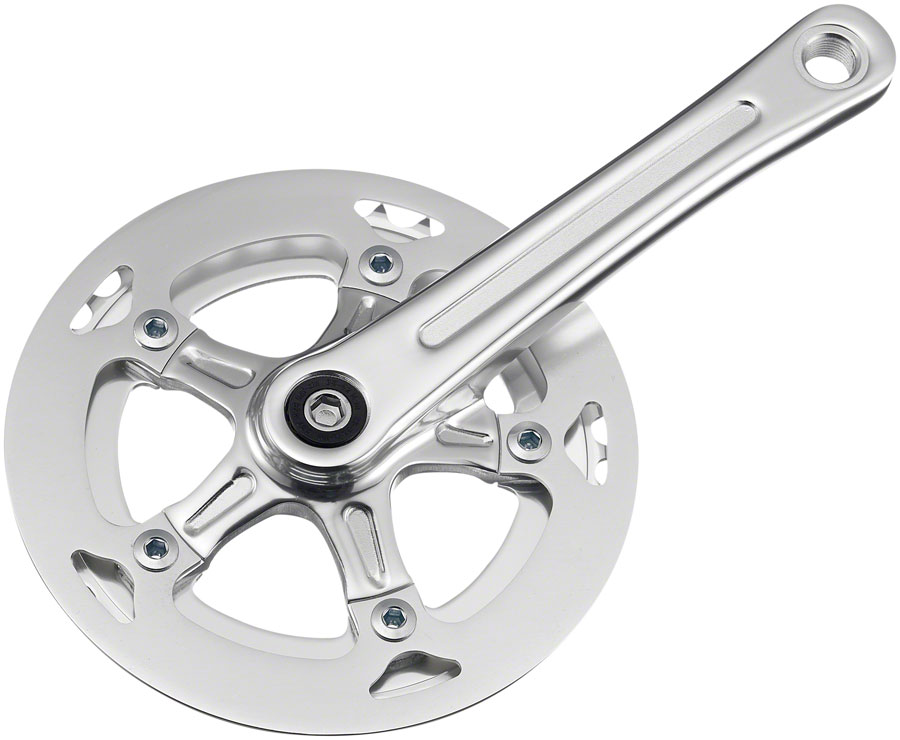 Samox AF22 Crankset - 170mm, 10-Speed, 40t, 110 BCD, JIS Square Taper Spindle Interface, Spindle Bolts Sold Separate, Silver