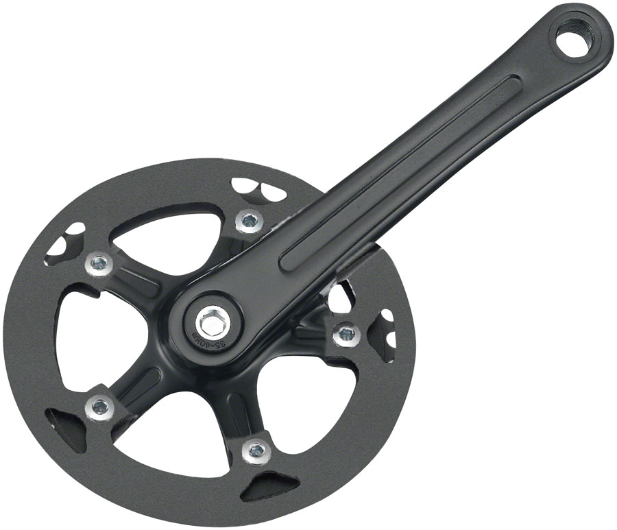 Samox AF22 Crankset - 170mm, 10-Speed, 40t, 110 BCD, JIS Square Taper Spindle Interface, Spindle Bolts Sold Separate, Black