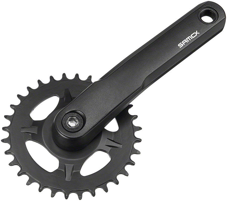 Samox AM38J Crankset - 145mm, 11-Speed, 30t, Direct Mount Samox, JIS Square Taper Spindle Interface, Spindle Bolts Sold Separate, Black