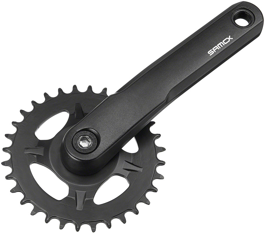 Samox AM38J Crankset - 152mm, 11-Speed, 30t, Direct Mount Samox, JIS Square Taper Spindle Interface, Spindle Bolts Sold Separate, Black