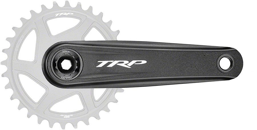 TRP CK-8050 Crankset - 170mm, 12-Speed, For 68/73mm Frame BB, DM CINCH Chainring Interface, 30mm Spindle, Sandblasted Black 