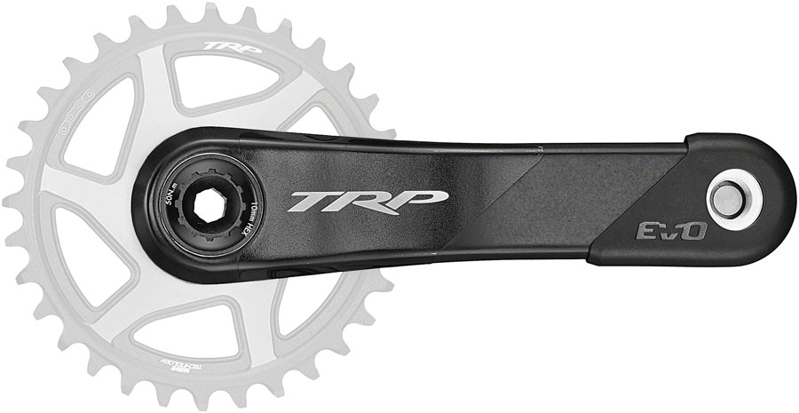 TRP CK-9050 EVO Crankset - 165mm, 12-Speed, For 68/73mm Frame BB, DM CINCH Chainring Interface, 30mm Spindle, Carbon, Black/Silver 