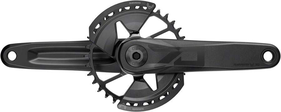 SRAM Eagle 70 T-Type Wide Crankset - 155mm, 12-Speed, 32t Chainring, Direct Mount, 2-Guards, DUB Spindle Interface, Black