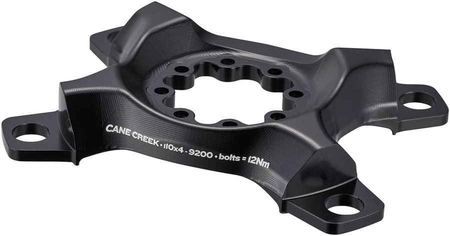 Cane Creek eeWings Chainring Spider - 4-Bolt, 110 Asymmetric BCD, 8-Bolt Mount Type, For Shimano Dura-Ace 9200, Black