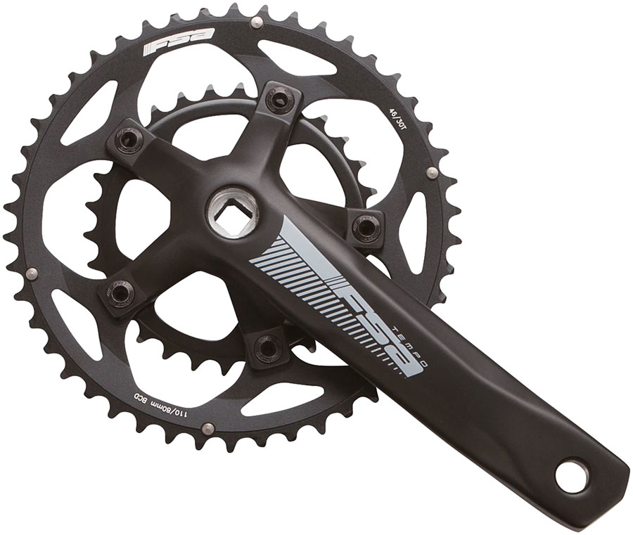 FSA Tempo Crankset, 50/34T, 172.5mm, JIS, N10