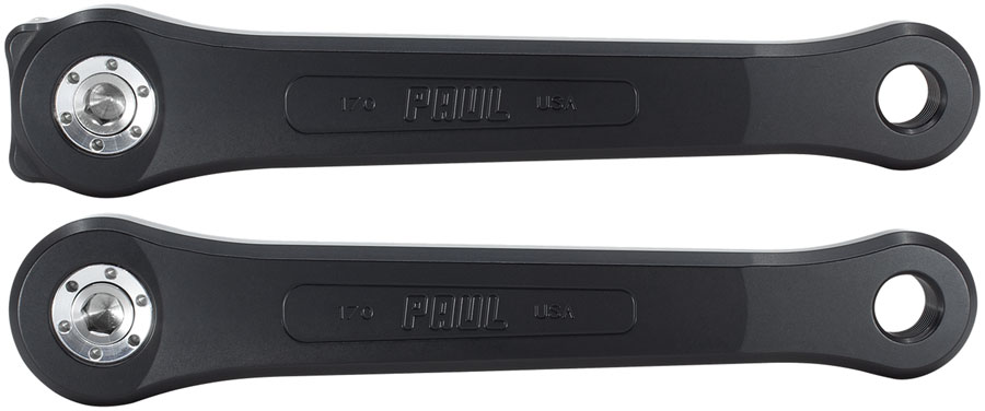 Paul Component Engineering 100% Pure Paul Crankset - 160mm, Square Taper JIS Spindle Interface, 3-Bolt Type Chainring Mount, Black