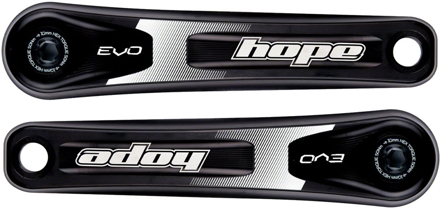 Hope Evo Crankset - 170mm, Direct Mount, 30mm Spindle, For 135/142/141/148mm Rear Spacing, Black