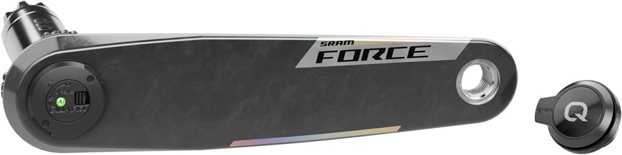 SRAM Force AXS Wide Left Crank Arm and Power Meter Spindle Assembly - 160mm, 12/13-Speed, DUB PM Spindle, Carbon, E1