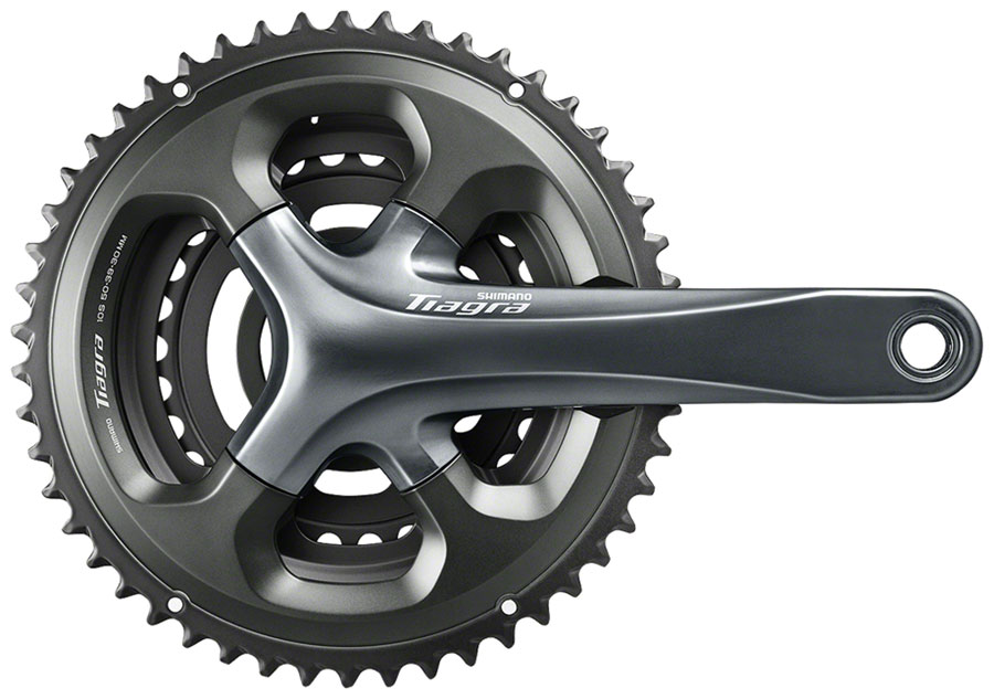 Shimano Tiagra FC-4703 Crankset - 170mm, 10-Speed, 50/39/30t, 110/74 Asymmetric BCD, Hollowtech II Spindle Interface, Gray