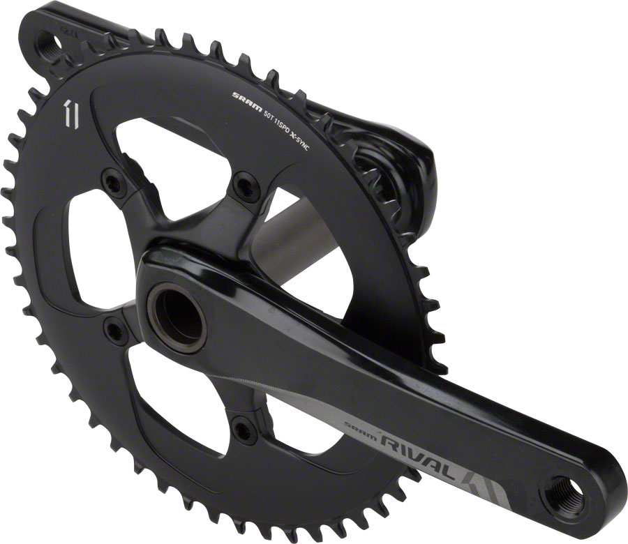 SRAM Rival 1 Crankset - 172.5mm, 10/11-Speed, 50t, 110 BCD, GXP Spindle Interface, Black 