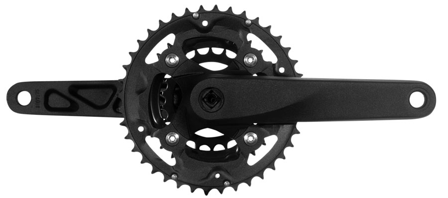 Samox X3s Crankset - 175mm, 9/10 Speed, 40/30/22t, 96/64 BCD, JIS Square Taper Spindle Inferface, Black 