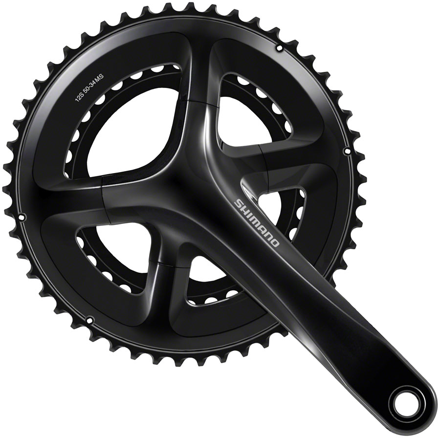 Shimano 105 FC-RS520 Crankset - 172.5mm, 12-Speed, 50/34t, 110 Asymmetric BCD, Hollowtech II Spindle Interface, Black 