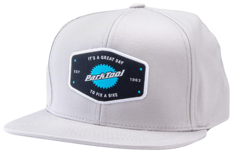 Park Tool HAT-10XL Snapback Hat - Light Gray, X-Large






