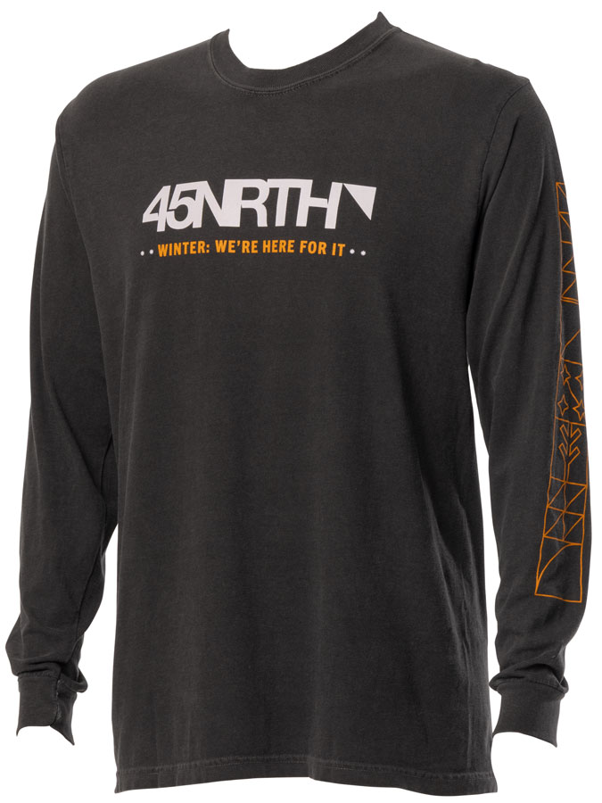 45NRTH Winter We're Here For It Long Sleeve T-Shirt - Unisex, Grey, X-Large