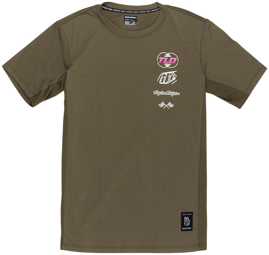 Troy Lee Designs Skyline Short Sleeve Ride Tee  Worldwide Caper, Small