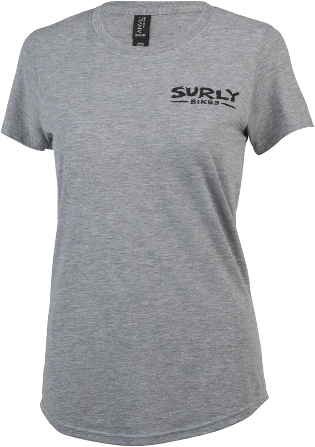 Surly The Ultimate Frisbee Women's T-Shirt - Gray, Large 