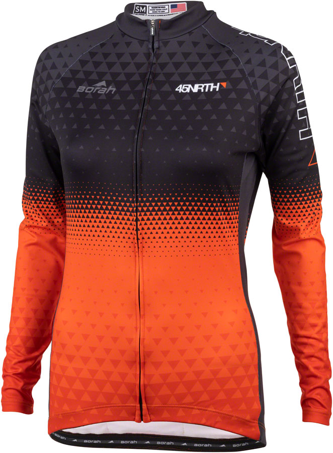 45NRTH Last Light Thermal Long Sleeve Jersey - Women's, Orange/Black, Small 