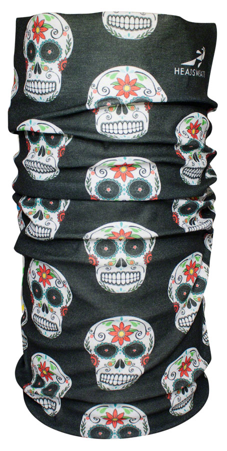 Headsweats Ultra Band Multi-Purpose Headband - Full, Black Skulls, One Size 