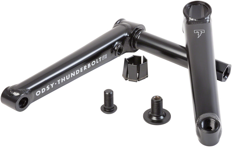 Odyssey Thunderbolt Crankset - 165mm, Left Hand Drive, Rust Proof Black