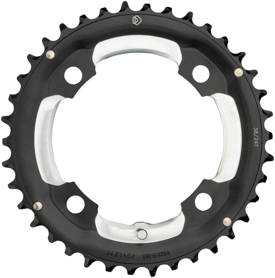 Dimension Multi Speed Chainring - 38T, 104mm BCD, 4-Bolt, Outer, Black ...